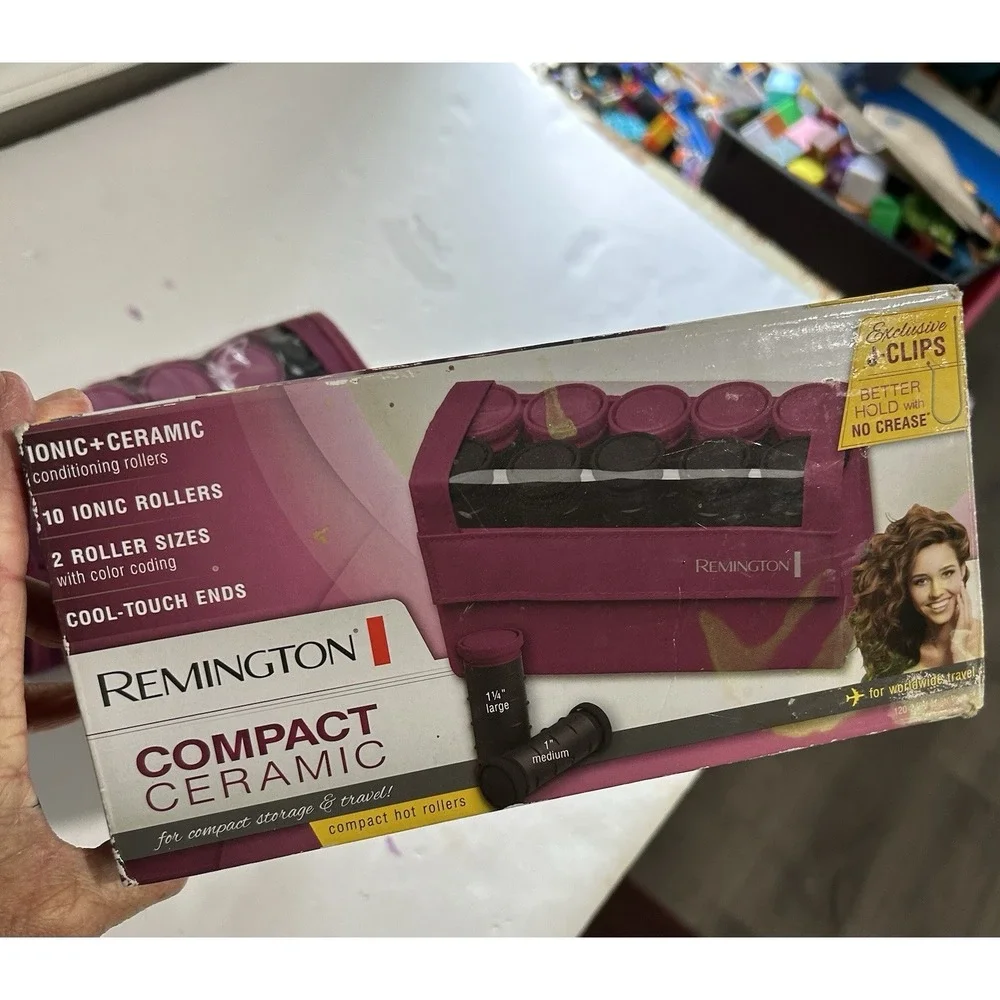 REMINGTON STYLE CURL ENVY TRAVEL ON THE GO ROLLER STEAM SET IN CASE Tested